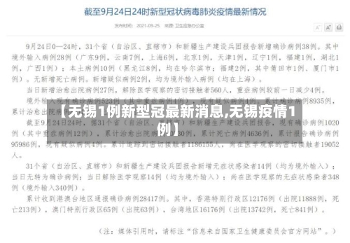 【无锡1例新型冠最新消息,无锡疫情1例】-第2张图片