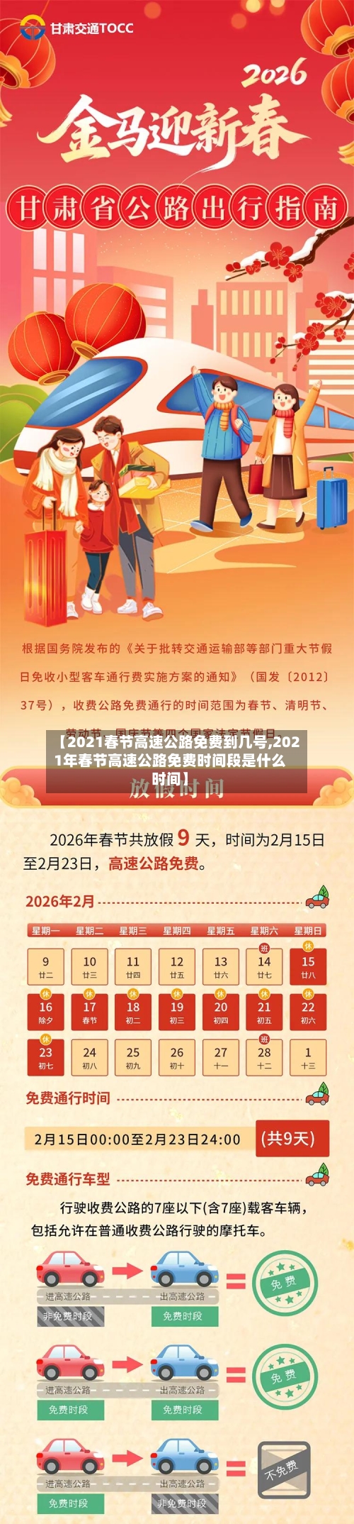 【2021春节高速公路免费到几号,2021年春节高速公路免费时间段是什么时间】