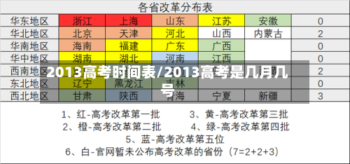 2013高考时间表/2013高考是几月几号