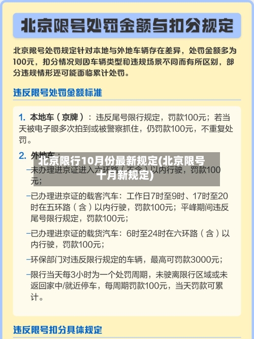 北京限行10月份最新规定(北京限号十月新规定)