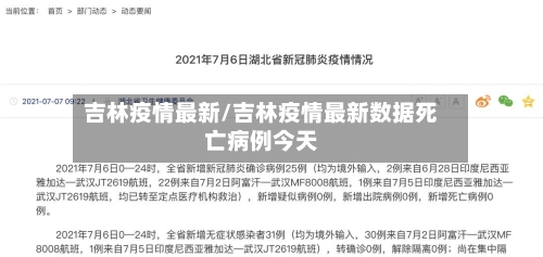 吉林疫情最新/吉林疫情最新数据死亡病例今天