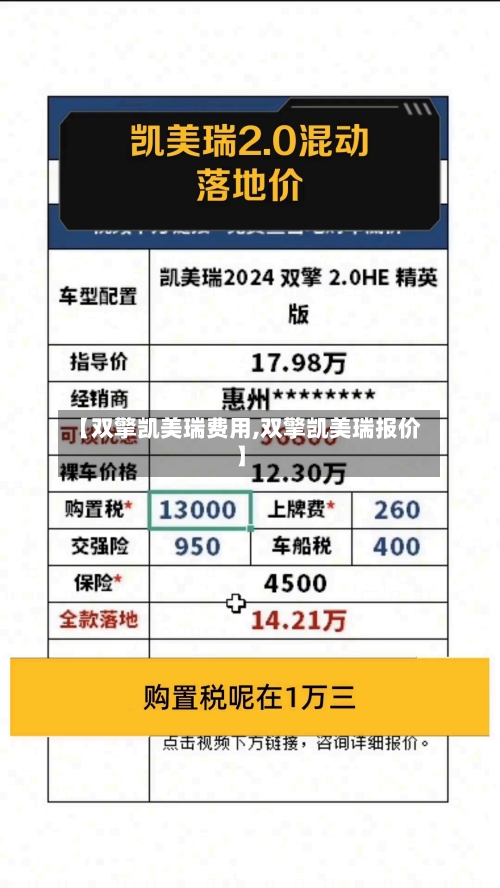 【双擎凯美瑞费用,双擎凯美瑞报价】
