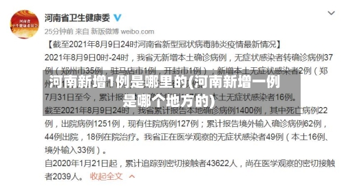 河南新增1例是哪里的(河南新增一例是哪个地方的)