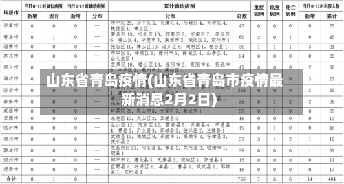 山东省青岛疫情(山东省青岛市疫情最新消息2月2日)