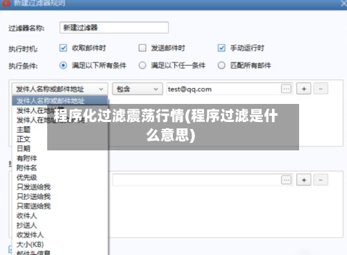 程序化过滤震荡行情(程序过滤是什么意思)
