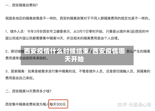 西安疫情什么时候结束/西安疫情哪天开始