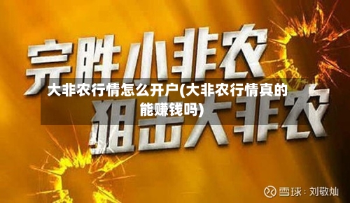 大非农行情怎么开户(大非农行情真的能赚钱吗)