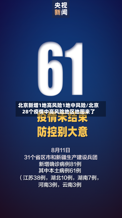 北京新增1地高风险1地中风险/北京28个疫情中高风险地区地图来了