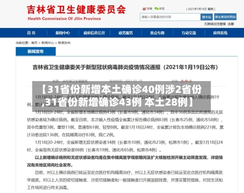 【31省份新增本土确诊40例涉2省份,31省份新增确诊43例 本土28例】