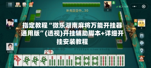 指定教程“微乐湖南麻将万能开挂器通用版”(透视)开挂辅助脚本+详细开挂安装教程