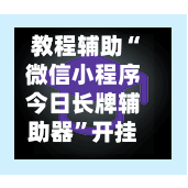教程辅助“微信小程序今日长牌辅助器”开挂(透视)最新辅助详细