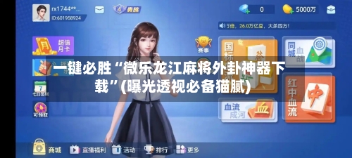 一键必胜“微乐龙江麻将外卦神器下载”(曝光透视必备猫腻)