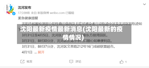 沈阳最新疫情最新消息(沈阳最新的疫情情况)