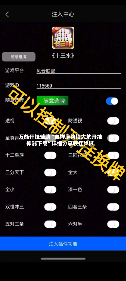 万能开挂辅助“吉祥麻将填大坑开挂神器下载”详细分享装挂步骤