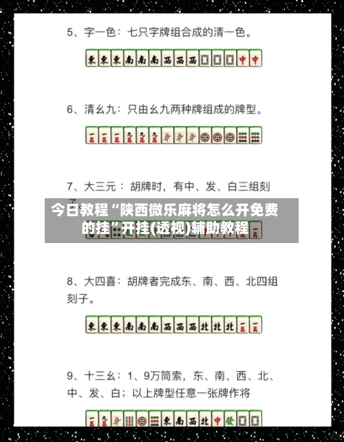 今日教程“陕西微乐麻将怎么开免费的挂”开挂(透视)辅助教程