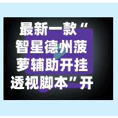 最新一款“智星德州菠萝辅助开挂透视脚本”开挂神器{透视辅助}全揭秘