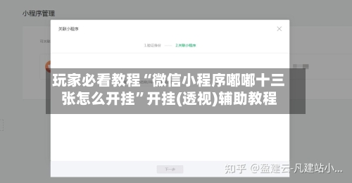 玩家必看教程“微信小程序嘟嘟十三张怎么开挂”开挂(透视)辅助教程