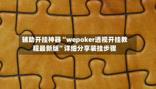 辅助开挂神器“wepoker透视开挂教程最新版”详细分享装挂步骤