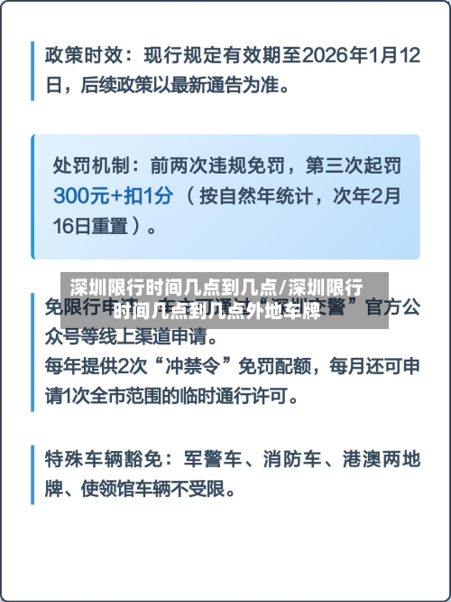 深圳限行时间几点到几点/深圳限行时间几点到几点外地车牌