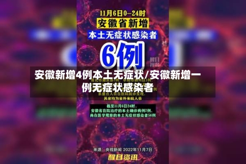 安徽新增4例本土无症状/安徽新增一例无症状感染者