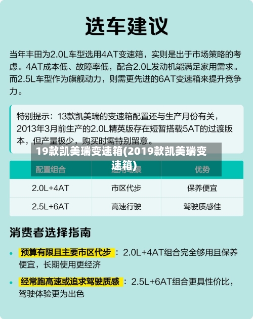 19款凯美瑞变速箱(2019款凯美瑞变速箱)