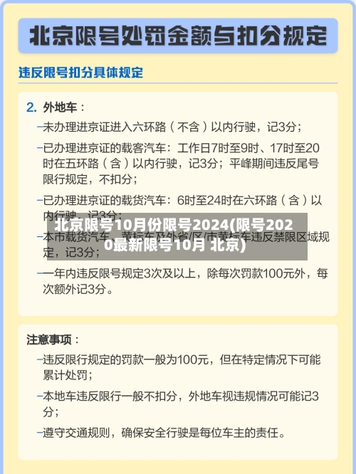 北京限号10月份限号2024(限号2020最新限号10月 北京)