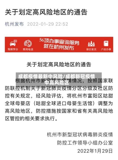 成都疫情最新中风险/成都新冠疫情中高风险区