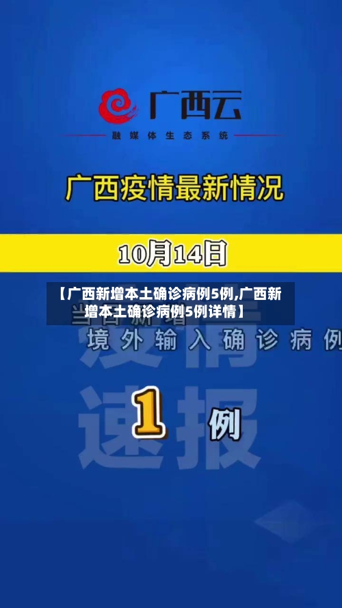 【广西新增本土确诊病例5例,广西新增本土确诊病例5例详情】